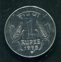 【硬幣】India (印度), 1 Rupee , K92.2 , 2004 #211584 品相9新AU 歷史價格詳細信息