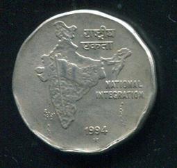 【硬幣】India (印度), 2 Rupee , K326 , 2007 #211627 品相9新AU 歷史價格詳細信息