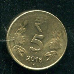 【硬幣】India (印度), 5 Rupee , K399 , 2018 #211690 品相9新AU 歷史價格詳細信息