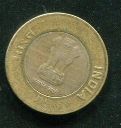 【硬幣】India (印度), 10 Rupee , K400 , 2014 #211708 品相9新AU 歷史價格詳細信息