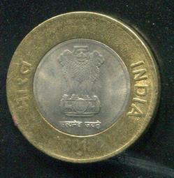 【硬幣】India (印度), 10 Rupee , K400 , 2014 #211708 品相9新AU 歷史價格詳細信息