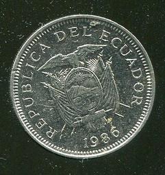 ECUADOR（厄瓜多爾硬幣），50-SUCRE，K93，1991，品相全新UNC 歷史價格詳細信息