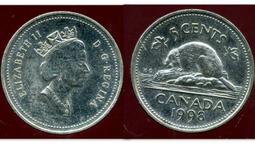 【全球郵幣】加拿大CANADA 2009 5cents 5分單枚價 英國 伊莉莎白二世女王肖像 AU 歷史價格詳細信息