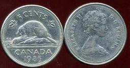 【全球郵幣】加拿大CANADA 2009 5cents 5分單枚價 英國 伊莉莎白二世女王肖像 AU 歷史價格詳細信息