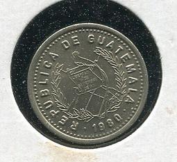 【錢幣】Guatemala(瓜地馬拉硬幣)，1 Centavo，K260，1963，品相美 VF國際#19051119 歷史價格詳細信息