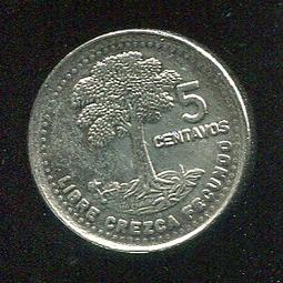 【錢幣】Guatemala(瓜地馬拉硬幣)，1 Centavo，K260，1963，品相美 VF國際#19051119 歷史價格詳細信息
