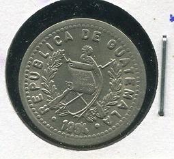 【錢幣】Guatemala(瓜地馬拉硬幣)，1 Centavo，K260，1963，品相美 VF國際#19051119 歷史價格詳細信息