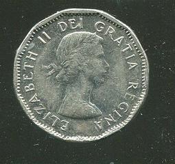 【硬幣】CANADA(加拿大)，英女皇5 CENTS，K50a，1955，#208525 品相極美上XF+ 價格比較,價格查詢,歷史價格詳細信息
