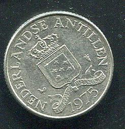 【錢幣】 NETH. ANTILLES (荷屬安地列斯)， 25-CENT , K11 , 1975 ,品相極美XF#202358 歷史價格詳細信息