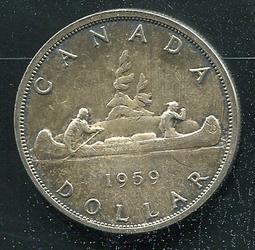 加拿大1959年伊二世版25分馴鹿銀幣4805 歷史價格詳細信息