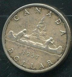 【銀幣】CANADA(加拿大),1-DOLLAR 英女皇 K54 1959 , 35mm ,9新AU #202482 歷史價格詳細信息