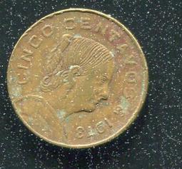 【錢幣】Mexico(墨西哥),5 Cent,K426,1960 #206442 ,品相美VF 歷史價格詳細信息