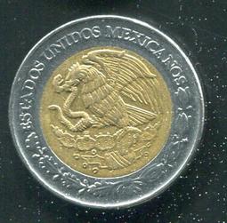 墨西哥2枚，一枚雙色幣一枚鎳幣20085 歷史價格詳細信息