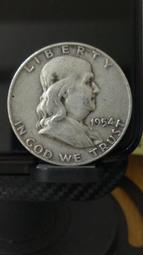 美國 1954年 富蘭克林銀幣 半圓銀幣 原味老包漿 歷史價格詳細信息