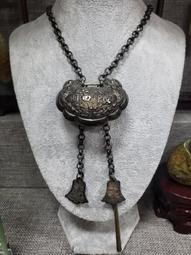 老銀鎖，百歲鎖，左右長3厘，重3.5克，包漿自然，包老 古玩 老物件 舊藏 -3657 歷史價格詳細信息