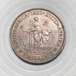 英屬南非喬治六世銀幣5先令。保粹評級64分高分好品1948年580 歷史價格詳細信息