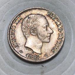 西班牙阿方索十三世銀幣50分。品相如圖。帶光。頭上有滑絲629 歷史價格詳細信息