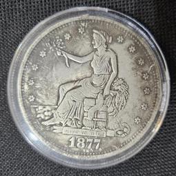 1877年墨西哥花邊鷹洋 Ca.EA版 稀少版別 老包漿味道8056 歷史價格詳細信息