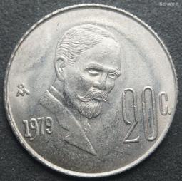 墨西哥20分銅幣金字塔，老鷹28.6mm30538 歷史價格詳細信息