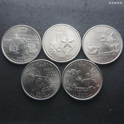 美國州幣25美分1/4美元鎳幣硬幣2007年5枚套 24F206 歷史價格詳細信息