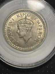 英屬印度1944年1/2盧比銀幣15153 歷史價格詳細信息