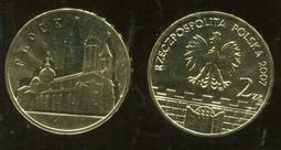 Poland 波蘭紀念幣，2-ZT，2007年，Brzeg古城，品相美全新UNC 歷史價格詳細信息