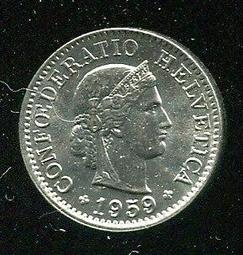 【硬幣】Switzerland (瑞士),5 Rappen,K26,1967 #209366 品相9新AU 歷史價格詳細信息