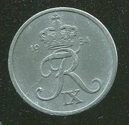 DENMARK ( 丹麥硬幣)， 5-ORE ， K843.1 ， 1953 ，品相極美XF #204972 歷史價格詳細信息