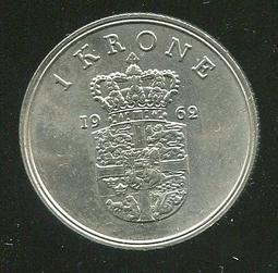 DENMARK ( 丹麥硬幣)， 5-ORE ， K843.1 ， 1953 ，品相極美XF #204972 歷史價格詳細信息