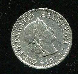 【硬幣】Switzerland (瑞士),5 Rappen,K26,1967 #209366 品相9新AU 歷史價格詳細信息