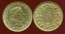 Switzerland,瑞士硬幣,5 rappen,10枚一組 歷史價格詳細信息