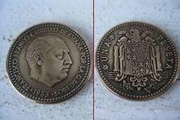 【全球郵幣】西班牙Spain 1957年 5 pesetas AU 歷史價格詳細信息