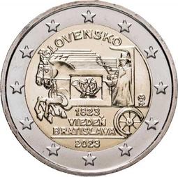 【幣】EURO 2023年 斯洛伐克發行 特快專遞服務開通 200 週年2 歐元紀念幣 價格比較,價格查詢,歷史價格詳細信息