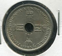 【硬幣】NORWAY(挪威)，1 KRONE，K385，1939 ，品相美上VF+ #191504 歷史價格詳細信息