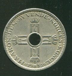 【硬幣】NORWAY(挪威)，1 KRONE，K385，1939 ，品相美上VF+ #191504 價格比較,價格查詢,歷史價格詳細信息