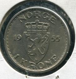 【硬幣】NORWAY(挪威)，1 KRONE，K385，1939 ，品相美上VF+ #191504 歷史價格詳細信息