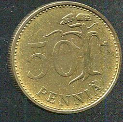 【錢幣】FINLAND (芬蘭)  5 Pennia , #209099  K45a , 1982 ,品相全新UNC 歷史價格詳細信息