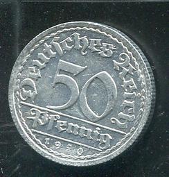 【錢幣】GERMANY德國, 50 Pfennig , K27 , 1922A ,品相全新UNC #201835 歷史價格詳細信息