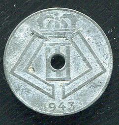 【錢幣】 BELIGIUM 比利時，10 CENTS ， K125 ， 1943 ，品相極美XF #201926 歷史價格詳細信息