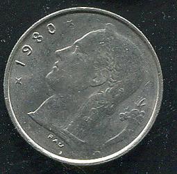 【錢幣】 BELIGIUM 比利時，1 FRANC ， K171 ， 1990 ，品相95新AU+ #202050 歷史價格詳細信息