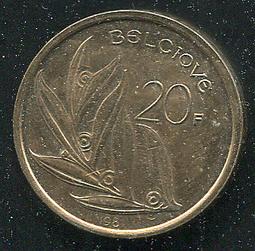 【錢幣】 BELIGIUM 比利時，20 FRANC ， K159 ， 1980 ，品相全新UNC #202030 歷史價格詳細信息
