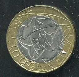 【雙色幣】ITALY (義大利),   , 500 LIRE  , K111  , 1990 ,品相極美XF #202954 歷史價格詳細信息