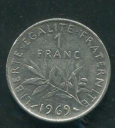 【錢幣】FRANCE (法國),   , 1 FRANC  , K885a.2  , 1957B ,品相全新UNC #203605 歷史價格詳細信息