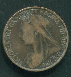 【錢幣】Great Britain(英國)， 1 PENNY  , K790  , 1899 ,品相普F #204137 歷史價格詳細信息