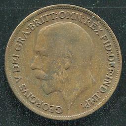 【錢幣】Great Britain(英國)， 1 PENNY  , K810  , 1921 ,品相美VF #204158 歷史價格詳細信息