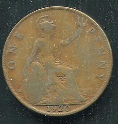 【錢幣】Great Britain(英國)， 1 PENNY  , K810  , 1926 ,品相普上F+ #204168 歷史價格詳細信息