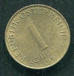 【錢幣】Austria(奧地利)， 1 Schilling  , K2886  , 1994 ,品相9新AU #204620 歷史價格詳細信息