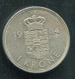 【錢幣】DENMARK(丹麥)， 1 KRONE , K862.1 , 1976 ,品相極美上XF+ #205055 歷史價格詳細信息