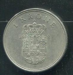 【錢幣】DENMARK(丹麥)， 1 KRONE , K851.1 , 1965 ,品相美上VF+ #205042 歷史價格詳細信息