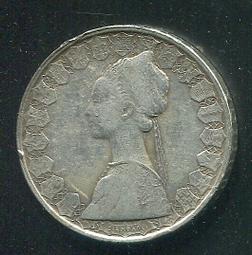 【銀幣】ITALY(義大利), 500 LIRE  K98 , 1958 , 帆船少女 ,品相美上VF+ #205152 歷史價格詳細信息